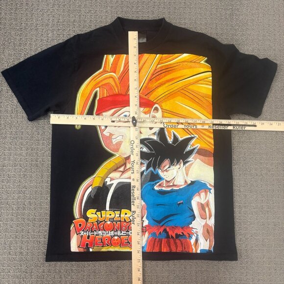 DBZ Shirt Large Black All Over Graphic Print Anime Handmade Indie Artist Tee - Picture 3 of 16